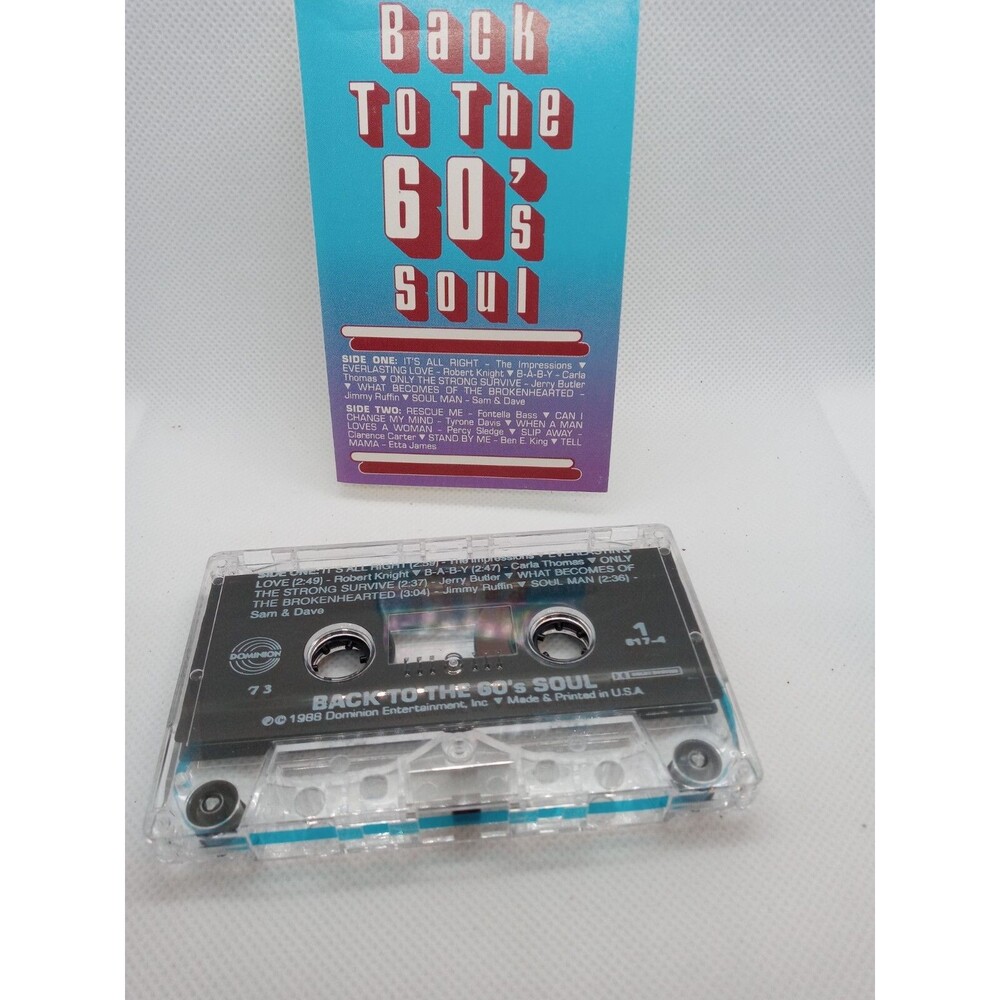 Back to the '60s: Soul by Various Artists Cassette Tape Album 1988 Tested